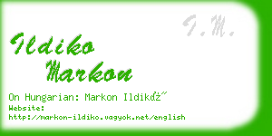 ildiko markon business card